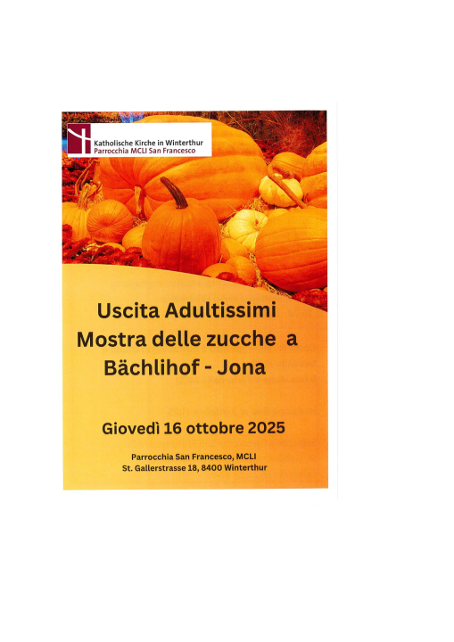 Flyer mostra delle zucche